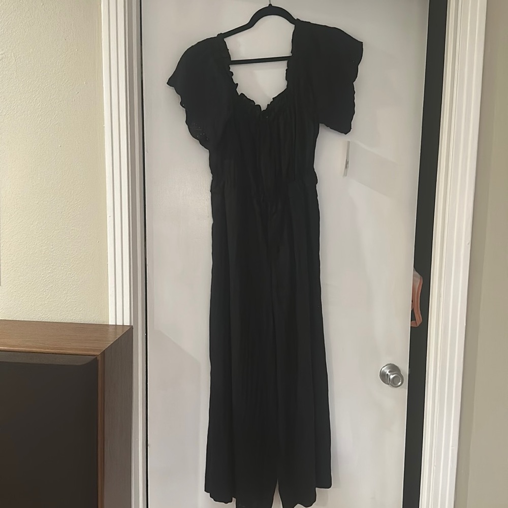 Joie black wide leg jumpsuit L